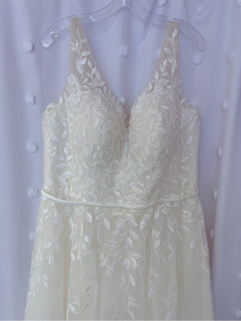 Stella York 7161 Plus Size 20 NEW Ivory Leaf Ivy Lace A-Line Bridal Wedding Gown
